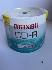 1 Maxell CD-R 50 Pack 700 MB 80 Min Max 48X Data Music Photos Brand New Seal