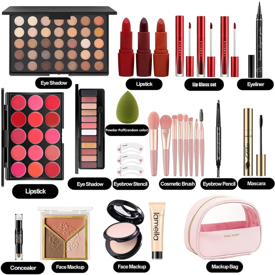Kit completo de maquiagem feminina M All In One, conjuntos multiuso, conjunto 2  - Imagem 2 de 4