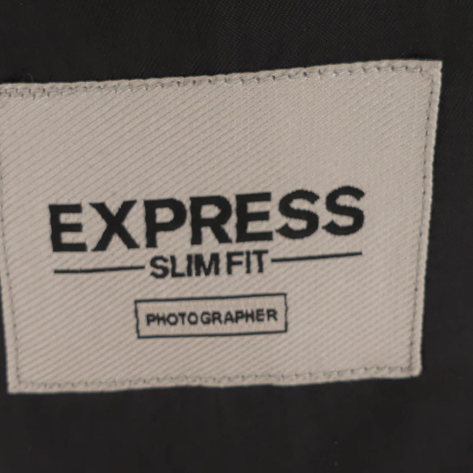 Express Photographer Slim Fit 2-Piece Wool Suit Gray Men's 38S 29x29 - Image 4 of 4