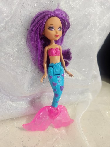 Barbie 2015 Mini Mermaid Doll Dng07 Dng09 Rare Purple Hair 7" Used Good Shape - Picture 2 of 17