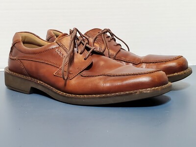 Ecco Shock Point Mens Leather Brown Lace Up Oxford Shoes  display picture 1