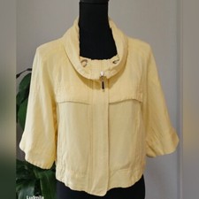 SANDRO Sportswear Size M Women's Yellow Cropped Jacket