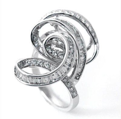 Multiple Layers of Brilliance Lab-Created 2.42CT White Diamonds Magnificent Ring