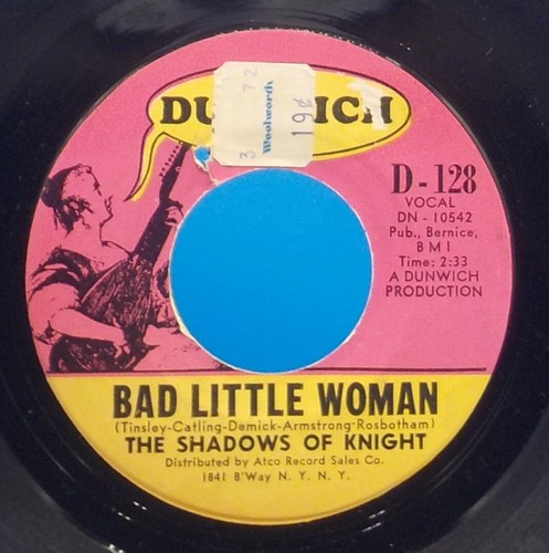The Shadows Of Knight 45 Gospel Zone / Bad Little Woman NM G6 - Picture 2 of 2