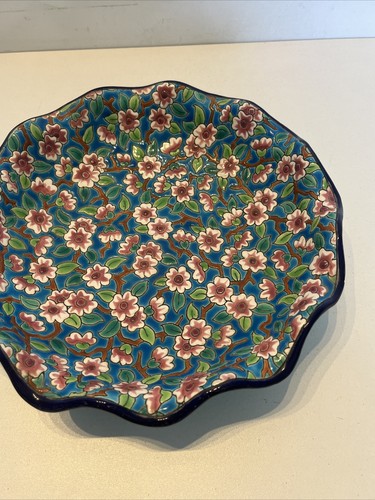 Assiette Creuse Émaux Longwy Décor Floral ( Cassé) - Photo 3/16