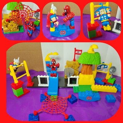 Mega Bloks SPIDERMAN & FRIENDS Park Adventure Set  42 Pcs incomplete