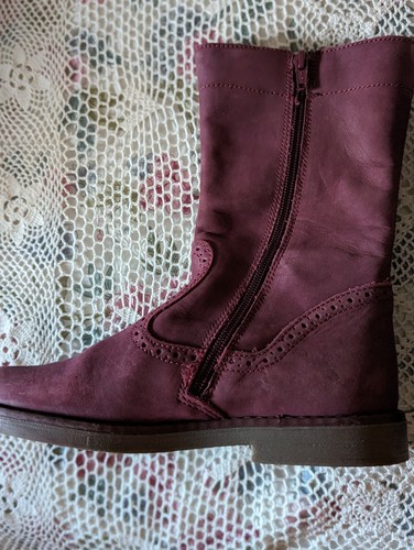 JOHN LEWIS DAMEN MÄDCHEN LILA WEICHES NUBUKLEDER HALBHOHE STIEFEL EU36 UK3 SEHR GUTER ZUSTAND - Bild 3 von 4