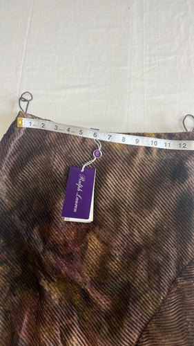 Ralph Lauren’s Purple Label Collection Waylon Rosa Estampado Terciopelo Falda M En Italia - Imagen 4 de 16