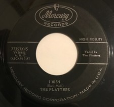 The Platters 45 RPM - I Wish / It's Raining Outside - Mercury 71353X45