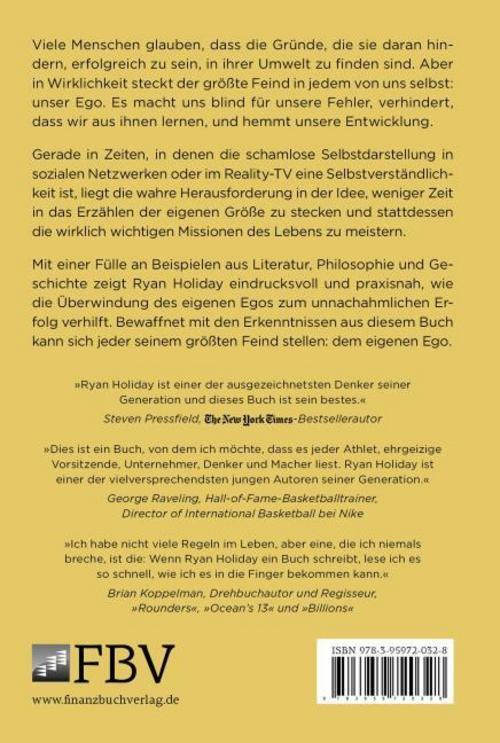 Thumbnail - Ryan Holiday Dein Ego Ist Dein Feind