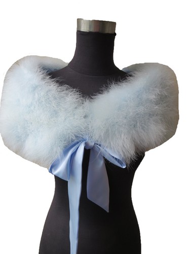 Mujeres Real Avestruz Pluma Piel Encogimiento de hombros Chales Capa Novia Boda Fiesta Accesorios - Imagen 25 de 34