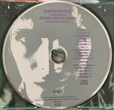 David Bowie The Rise and Fall of Ziggy Stardust Rykodisc CD 1972 | eBay