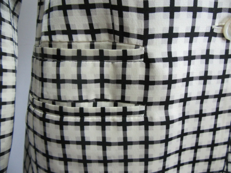 Blazer JOIE Negro a Cuadros Crema Talla 4 Foto 4 de 4