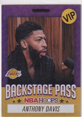 2020-21 Panini Hoops NBA No. 3 Anthony Davis VIP Backstage Pass All Access