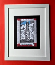 🔥 Pedro Friedeberg – Lighthouse of Alexandria | Framed Mexican Signed Print