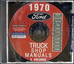 Details About 1970 Ford Truck Shop Manual Set On Cd F100 F250 F350 Pickup Bronco Econoline Van
