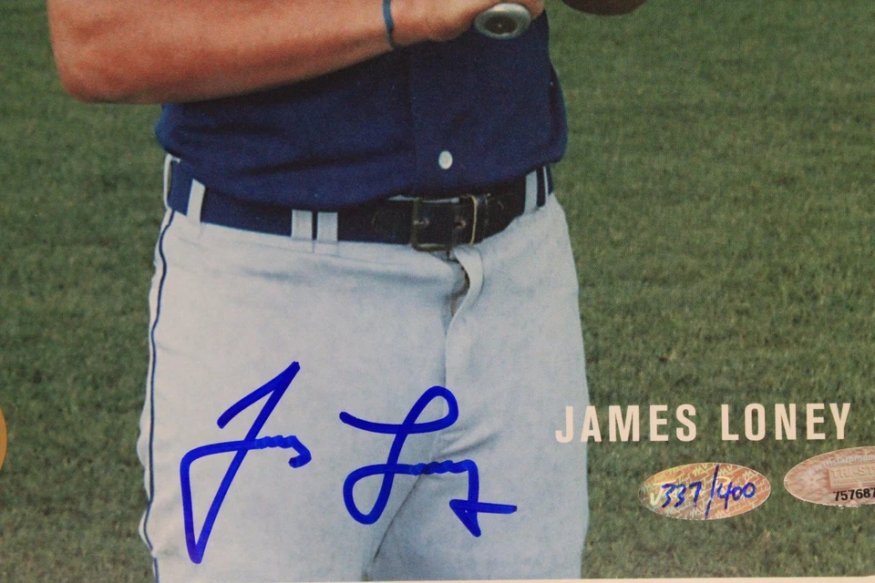 Tarjeta fotográfica autografiada por James Loney de los Mets de Nueva York Elkins High School 8x10 firmada L/E 16F Foto 2 de 2