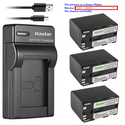 Kastar Battery Slim Charger for Canon BP-970G BP-945 & Canon XF100 XF105 XF200