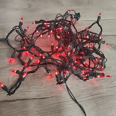 Holiday Time 100 LED Warm Red Mini String Lights White Cord Indoor/Outdoor