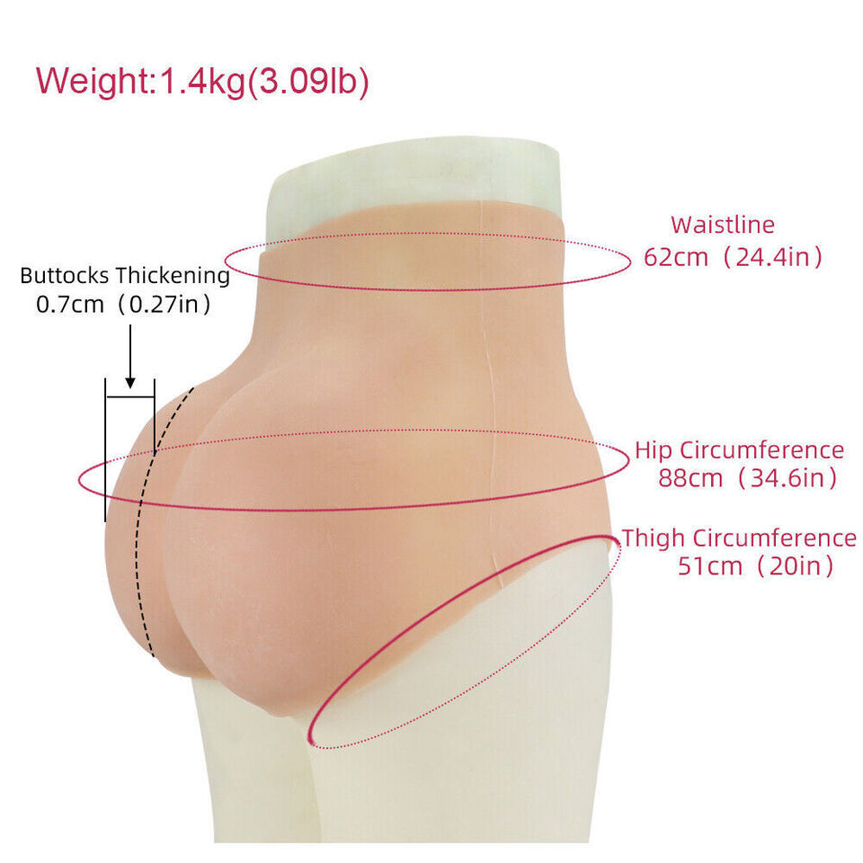 Silicone Fake Vagina Shorts Panty – Hip Shaping Pants For Crossdresser, Transgender, Unisex Adults – One Size, Angel Style