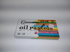 Vintage Grumbacher Wax Oil Pastels Stick 22-12 Artist Painting Drawing Crayons
