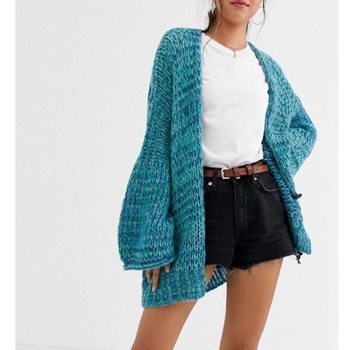 Free People NWT Home Town Cardi Blue 