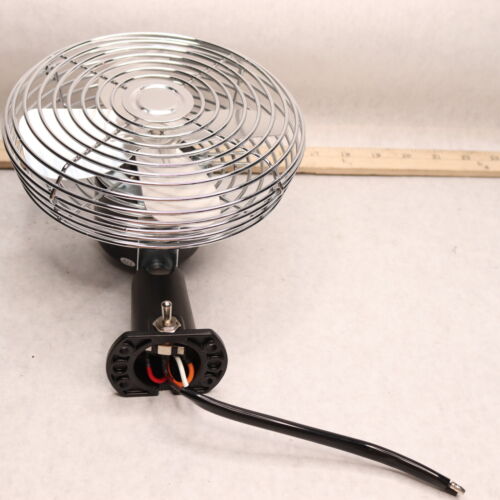 Overhead Cab Fan 12VDC Silver Metal 9" x 7" 90029420 - Picture 1 of 6