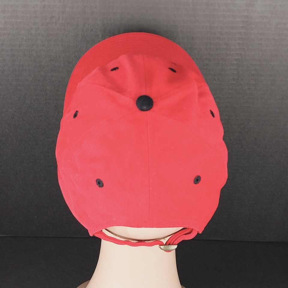 Bull Moose Camp Red Lake Ontario Canada Strapback Cap Hat Red