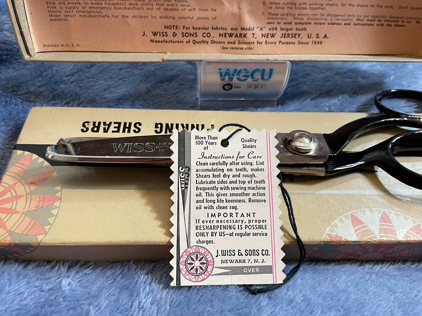 J. WISS & Sons Pinking Shears Model C in Original Box with Hang Tag