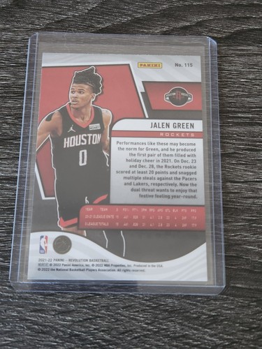 2021-22 Revolution Jalen Green Chinese New Year Rookie RC #115 - Picture 2 of 2