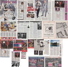 SPANDAU BALLET : CUTTINGS COLLECTION - adverts interviews 