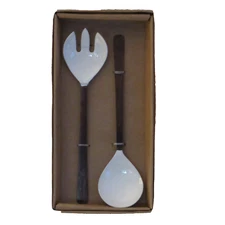 Thirstystone Set Of 2 Torched Copper Finish Salad Servers 11" L  B47
