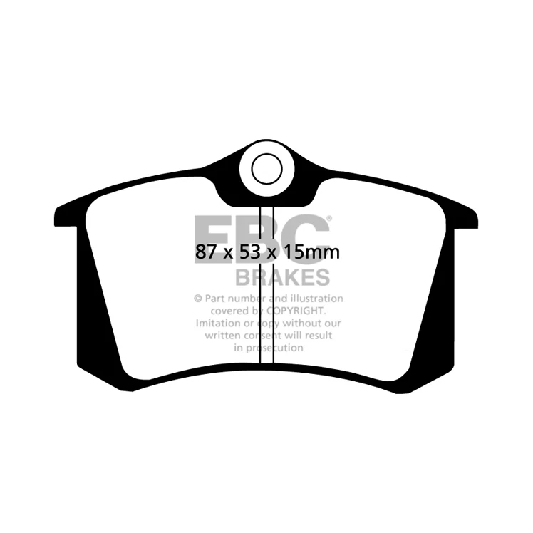 Juego de pastillas de freno traseras EBC Yellowstuff para Audi A4 / A6 y Volkswagen Passat / Jetta Foto 4 de 4