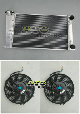 Aluminum For VW Golf GTI MK1 SPEC Jetta Scirocco 1.6L 1.8L MT Radiator+Fan