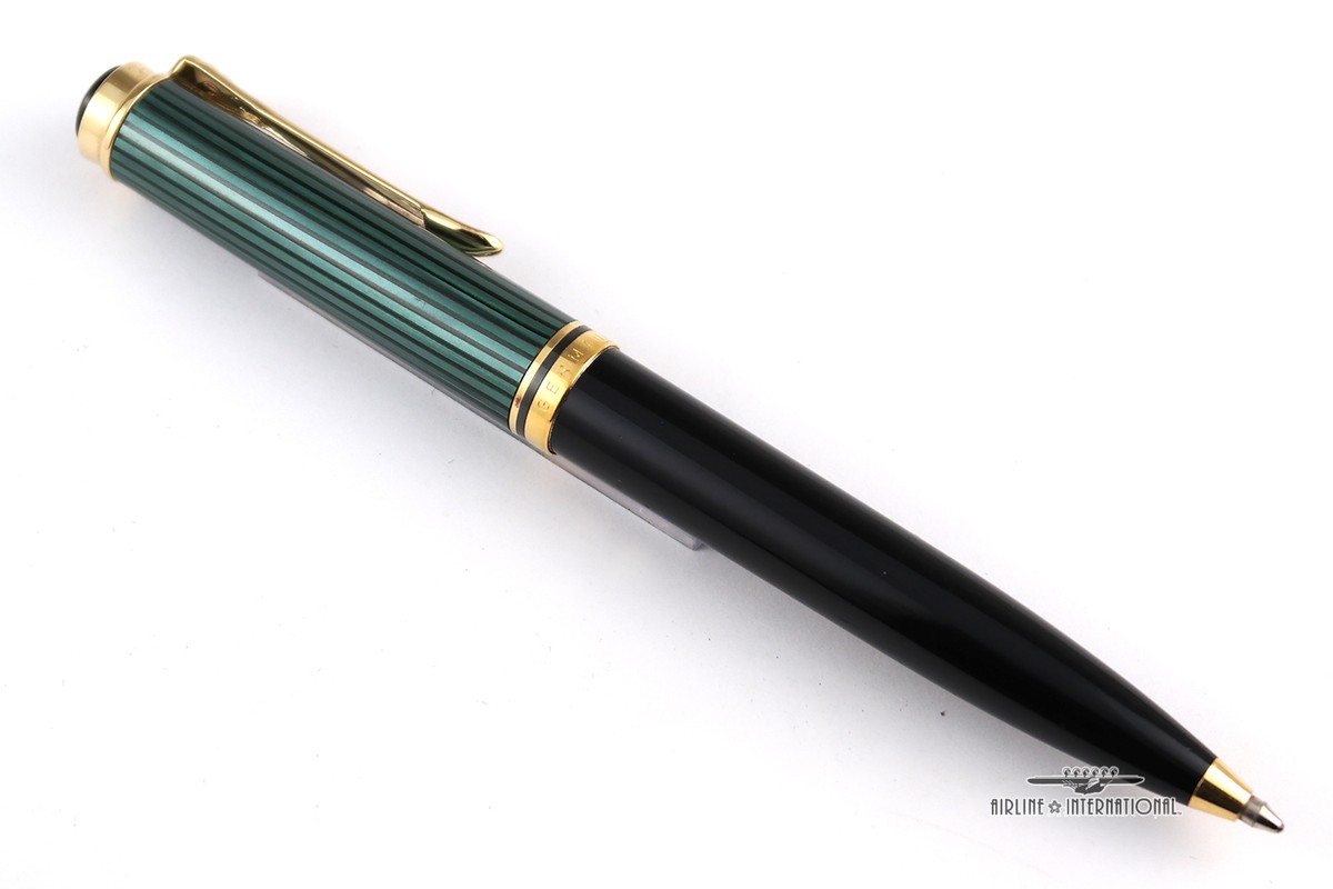 Pelikan Souveran K600 Green Striped Ballpoint Pen | eBay