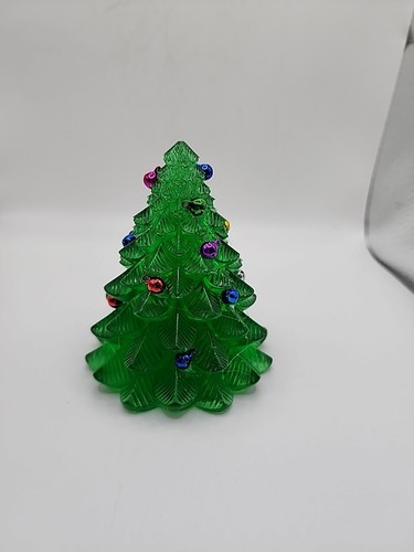 Christmas Tree Resin 4.5" X 3" Green Multicolor Decorations - Picture 5 of 12