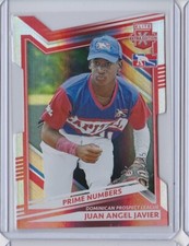 2022 Panini Elite Extra Edition JUAN ANGEL JAVIER DPL Die-Cut RED PRIME #'d /85