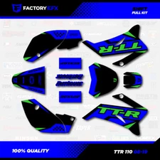 Blue & Green Shift Racing Graphics Kit fits 08-25 YAMAHA TTR110 TTR 110 decal