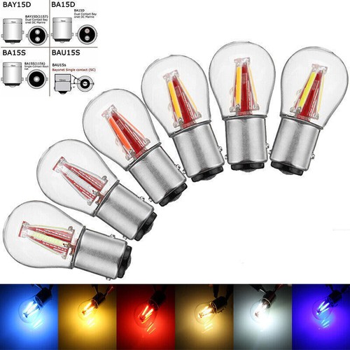 BAY15D BAU15S BA15S LED Rücklicht Bremslicht Blinker Birne Auto Licht DC12V Weiß - Picture 4 of 14