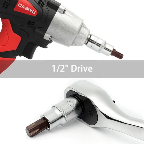 Torx Star & Spline Socket Bit Set T20-T60,M5-M18 1/2" Drive Sockets Metric Bit - Picture 6 of 11