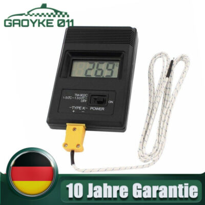 Profi Digital Thermometer -50 bis +1300°C Typ K Temperatur Fühler Messgerät