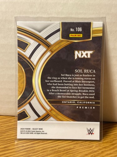 2024 Panini Select WWE - Sol Ruca Silver Prizm Premier #106 - Picture 2 of 2