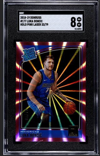 2018-19 Luka Doncic Rated Rookie Holo Pink Laser /79 SGC Graded