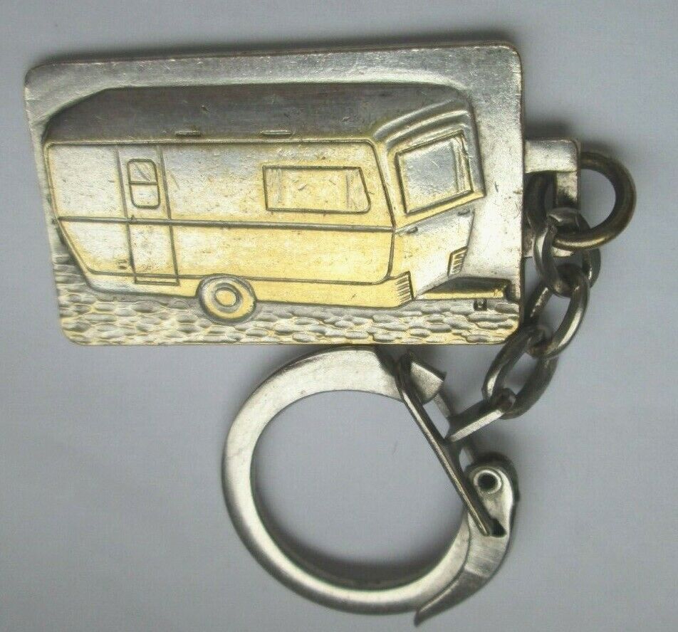 PORTE CLE ANCIEN CARAVANE camping car key chain vintage ring ACCF TCF Verson
