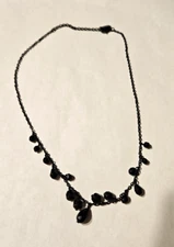 Black Necklace, adjustable 16" to 18", lobster claw, Jewelry from 4080