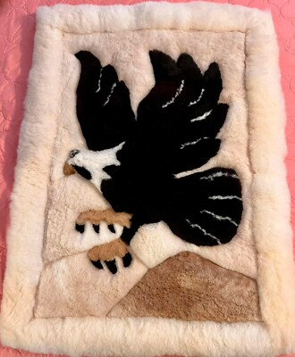 100% Genuine Alpaca Fur Rug Handmade from Peru Tapestry