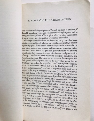 Beowulf Translated by David Wright Penguin Classic 1962 Anglo Saxon EV Rieu - Picture 8 of 9