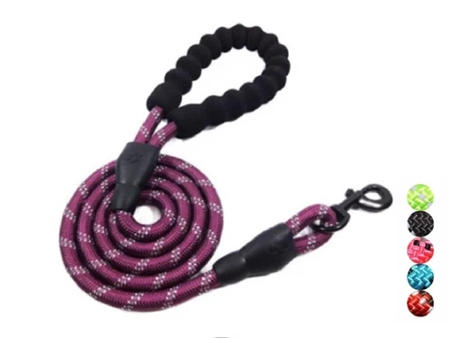 5 FT Dog Rope Leash - Reflective Nylon Lead, Training Padded Handle for Puppies - Picture 53 of 82