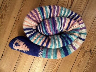 Handgestrickte Schlange Zugluftstopper 2m Strickschlange Spielzeug Handmade