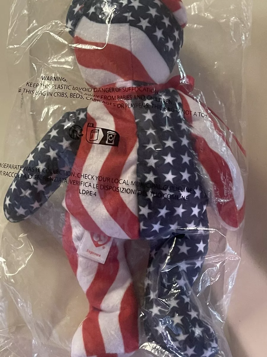 SUPREME FW22 TY BEANIE BABY AMERICAN FLAG BEAR PLUSH 8